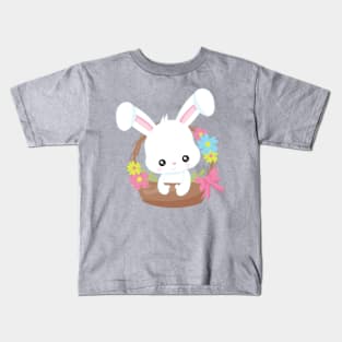 Easter, Easter Bunny, White Bunny, Easter Basket Kids T-Shirt